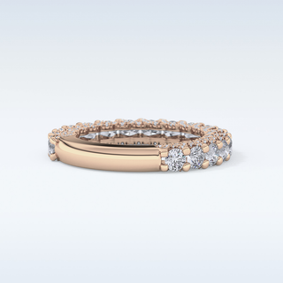 Beautiful Half Eternity Wedding Band with 1.83 CT Round Cut Moissanite