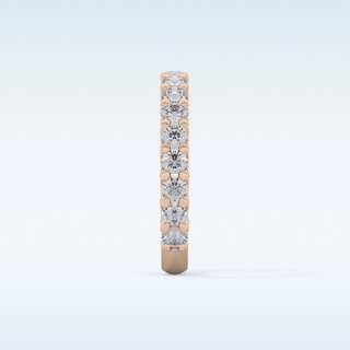 Beautiful Half Eternity Wedding Band with 1.83 CT Round Cut Moissanite