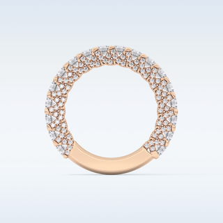 Beautiful Half Eternity Wedding Band with 1.83 CT Round Cut Moissanite