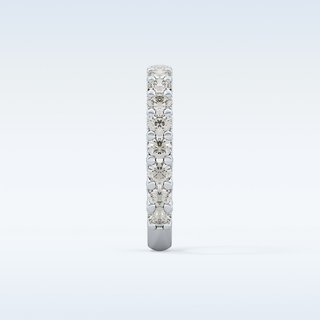 Beautiful Half Eternity Wedding Band with 1.83 CT Round Cut Moissanite