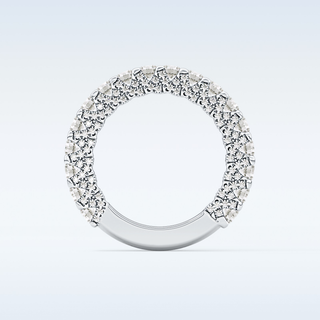 Beautiful Half Eternity Wedding Band with 1.83 CT Round Cut Moissanite