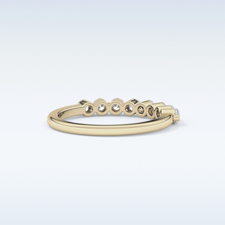 Beautiful Half Eternity Wedding Band with 0.47 CT Round Cut Moissanite