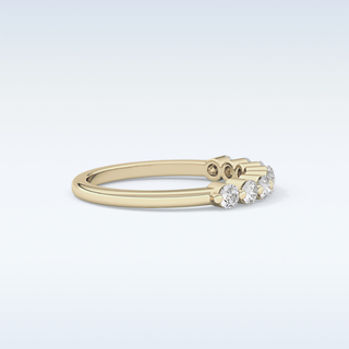 Beautiful Half Eternity Wedding Band with 0.47 CT Round Cut Moissanite
