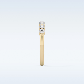 Beautiful Half Eternity Wedding Band with 0.47 CT Round Cut Moissanite