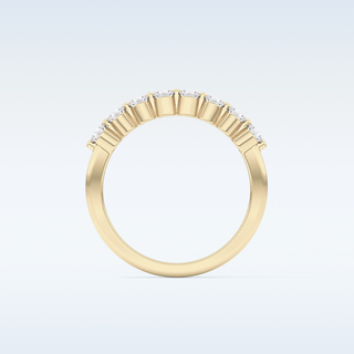 Beautiful Half Eternity Wedding Band with 0.47 CT Round Cut Moissanite