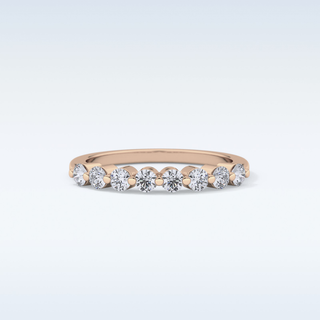 Beautiful Half Eternity Wedding Band with 0.47 CT Round Cut Moissanite