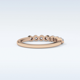 Beautiful Half Eternity Wedding Band with 0.47 CT Round Cut Moissanite