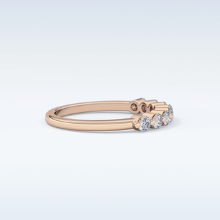 Beautiful Half Eternity Wedding Band with 0.47 CT Round Cut Moissanite