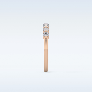 Beautiful Half Eternity Wedding Band with 0.47 CT Round Cut Moissanite