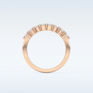Beautiful Half Eternity Wedding Band with 0.47 CT Round Cut Moissanite