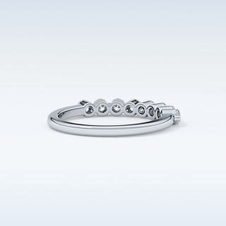 Beautiful Half Eternity Wedding Band with 0.47 CT Round Cut Moissanite