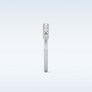 Beautiful Half Eternity Wedding Band with 0.47 CT Round Cut Moissanite