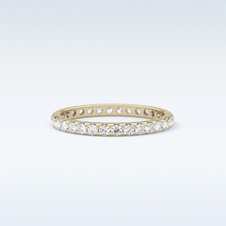 Beautiful Full Eternity Wedding Band with 0.59 CT Round Cut Moissanite