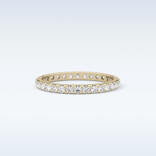 Beautiful Full Eternity Wedding Band with 0.59 CT Round Cut Moissanite