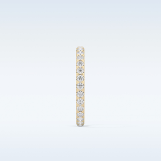 Beautiful Full Eternity Wedding Band with 0.59 CT Round Cut Moissanite