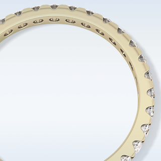 Beautiful Full Eternity Wedding Band with 0.59 CT Round Cut Moissanite