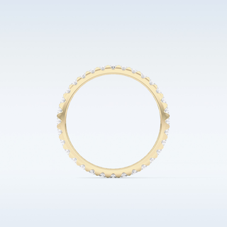 Beautiful Full Eternity Wedding Band with 0.59 CT Round Cut Moissanite