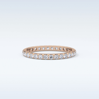 Beautiful Full Eternity Wedding Band with 0.59 CT Round Cut Moissanite