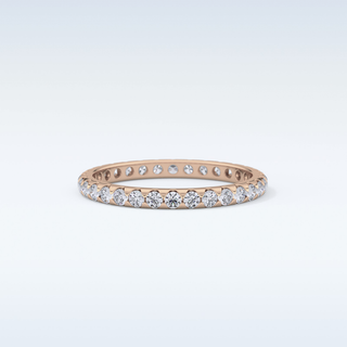 Beautiful Full Eternity Wedding Band with 0.59 CT Round Cut Moissanite