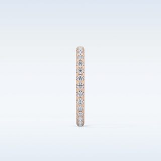 Beautiful Full Eternity Wedding Band with 0.59 CT Round Cut Moissanite