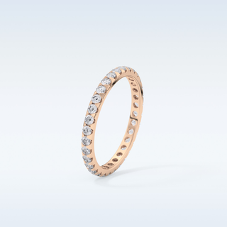 Beautiful Full Eternity Wedding Band with 0.59 CT Round Cut Moissanite