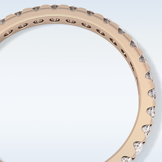 Beautiful Full Eternity Wedding Band with 0.59 CT Round Cut Moissanite