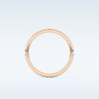 Beautiful Full Eternity Wedding Band with 0.59 CT Round Cut Moissanite