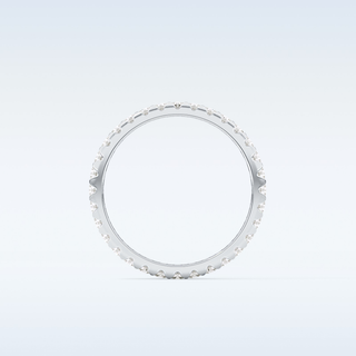 Beautiful Full Eternity Wedding Band with 0.59 CT Round Cut Moissanite