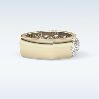 Beautiful Half Eternity Wedding Band with 2.67 CT Round Cut Moissanite