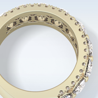 Beautiful Half Eternity Wedding Band with 2.67 CT Round Cut Moissanite
