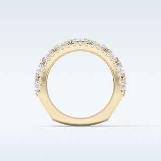 Beautiful Half Eternity Wedding Band with 2.67 CT Round Cut Moissanite