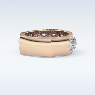 Beautiful Half Eternity Wedding Band with 2.67 CT Round Cut Moissanite