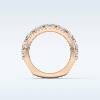 Beautiful Half Eternity Wedding Band with 2.67 CT Round Cut Moissanite
