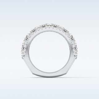 Beautiful Half Eternity Wedding Band with 2.67 CT Round Cut Moissanite