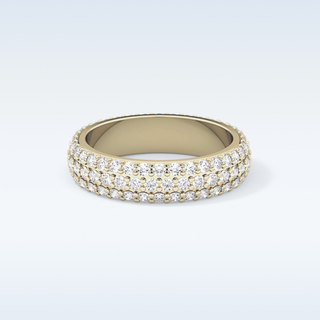 Beautiful Full Eternity Wedding Band with 1.36 CT Round Cut Moissanite