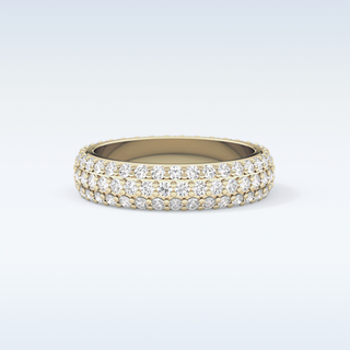 Beautiful Full Eternity Wedding Band with 1.36 CT Round Cut Moissanite