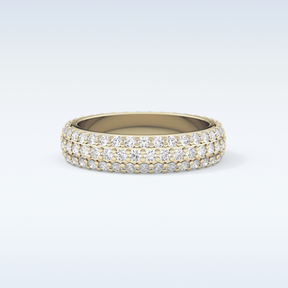 Beautiful Full Eternity Wedding Band with 1.36 CT Round Cut Moissanite