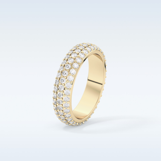 Beautiful Full Eternity Wedding Band with 1.36 CT Round Cut Moissanite