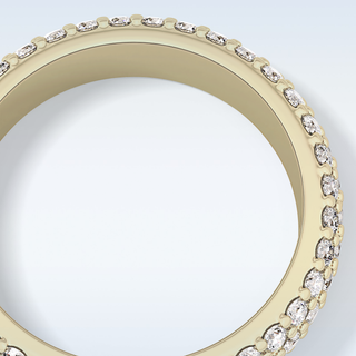 Beautiful Full Eternity Wedding Band with 1.36 CT Round Cut Moissanite
