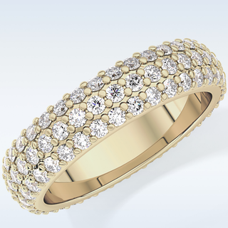 Beautiful Full Eternity Wedding Band with 1.36 CT Round Cut Moissanite