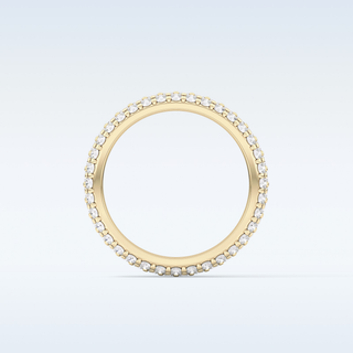 Beautiful Full Eternity Wedding Band with 1.36 CT Round Cut Moissanite