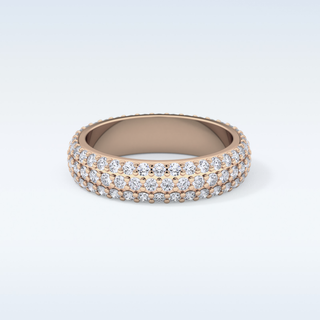 Beautiful Full Eternity Wedding Band with 1.36 CT Round Cut Moissanite