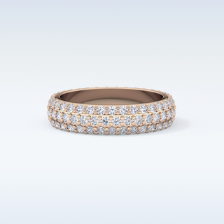 Beautiful Full Eternity Wedding Band with 1.36 CT Round Cut Moissanite