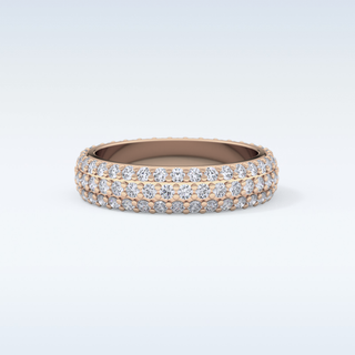 Beautiful Full Eternity Wedding Band with 1.36 CT Round Cut Moissanite