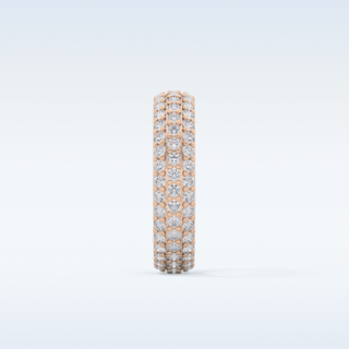 Beautiful Full Eternity Wedding Band with 1.36 CT Round Cut Moissanite