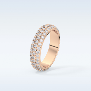 Beautiful Full Eternity Wedding Band with 1.36 CT Round Cut Moissanite