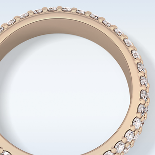 Beautiful Full Eternity Wedding Band with 1.36 CT Round Cut Moissanite