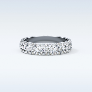 Beautiful Full Eternity Wedding Band with 1.36 CT Round Cut Moissanite