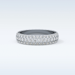 Beautiful Full Eternity Wedding Band with 1.36 CT Round Cut Moissanite