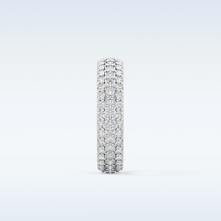 Beautiful Full Eternity Wedding Band with 1.36 CT Round Cut Moissanite